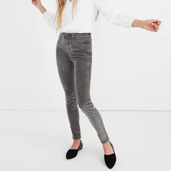 Madewell Gray Corduroy Stretchy Skinny Jeans Womens Size 27 x 32 - Picture 5 of 9